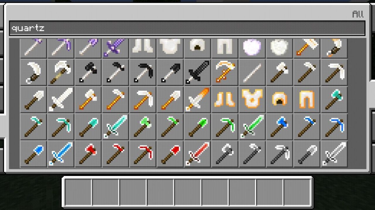 Weapon from Quartz Mod for Minecraft PE