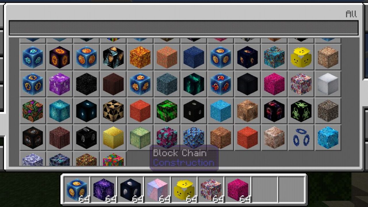 Inventory from Block Fun Mod for Minecraft PE