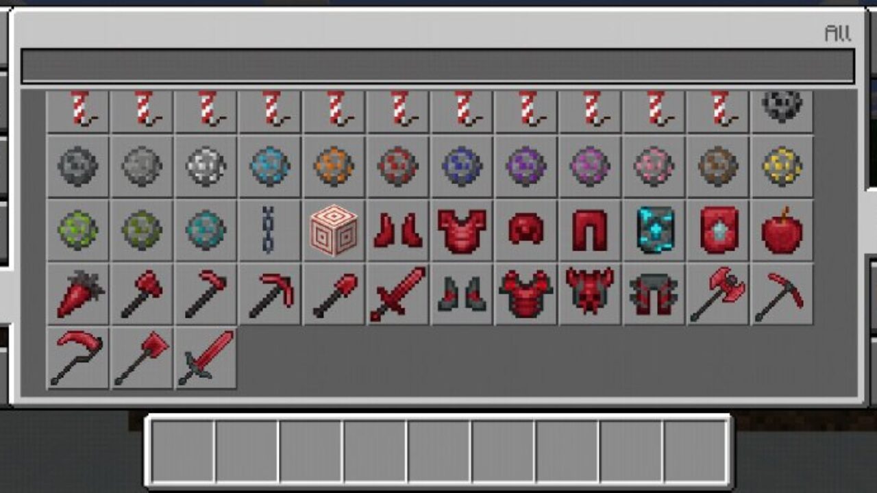 Inventory from Netherite Mod for Minecraft PE