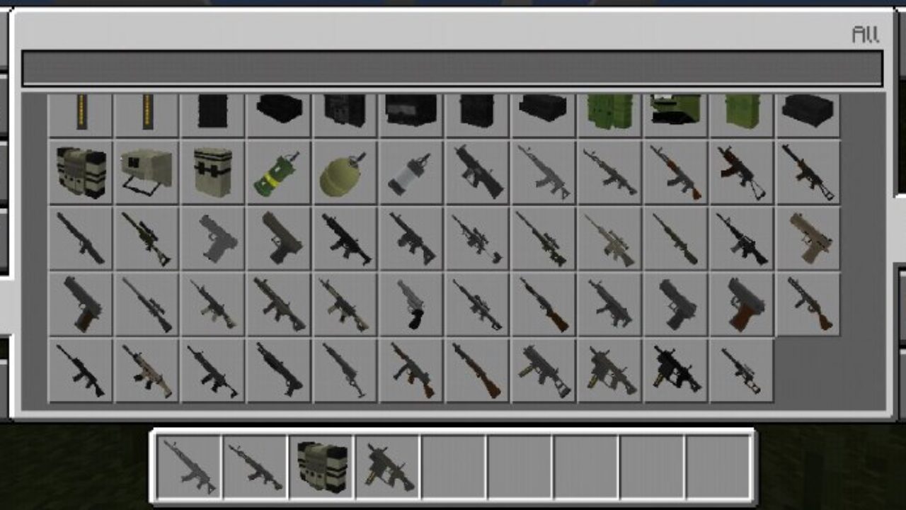 Inventory from Standoff Mod for Minecraft PE