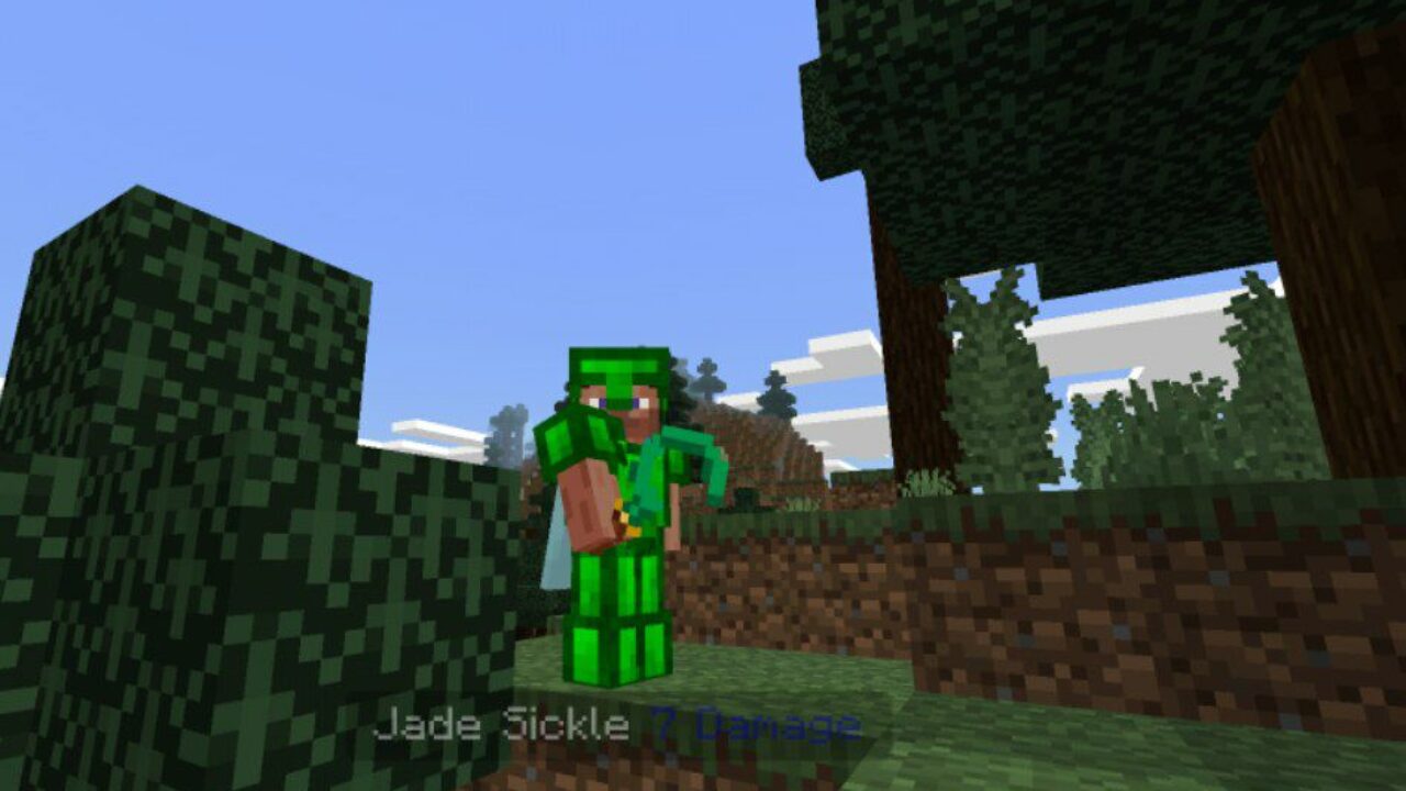 Jade Sickle from Mines Mod for Minecraft PE