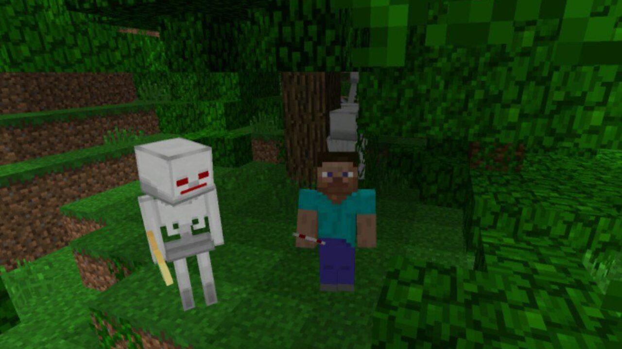 New Look from Skeleton Mod for Minecraft PE