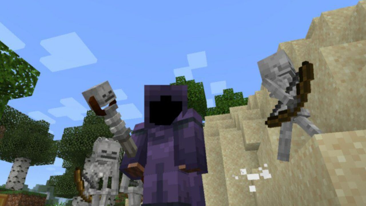 Skeletons from Magic of the Elements Mod for Minecraft PE