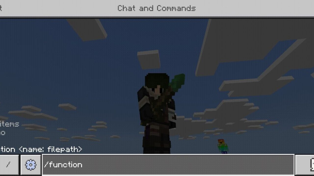 Command from 3D Swords Mod for Minecraft PE