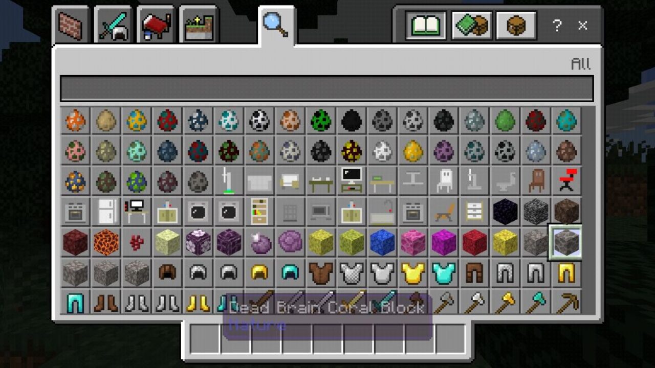 Inventory from 3D Furniture Mod for Minecraft PE