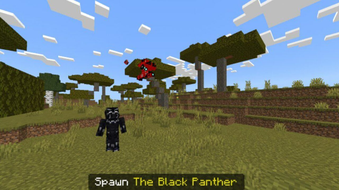 Main Character from Black Panther Mod for Minecraft PE