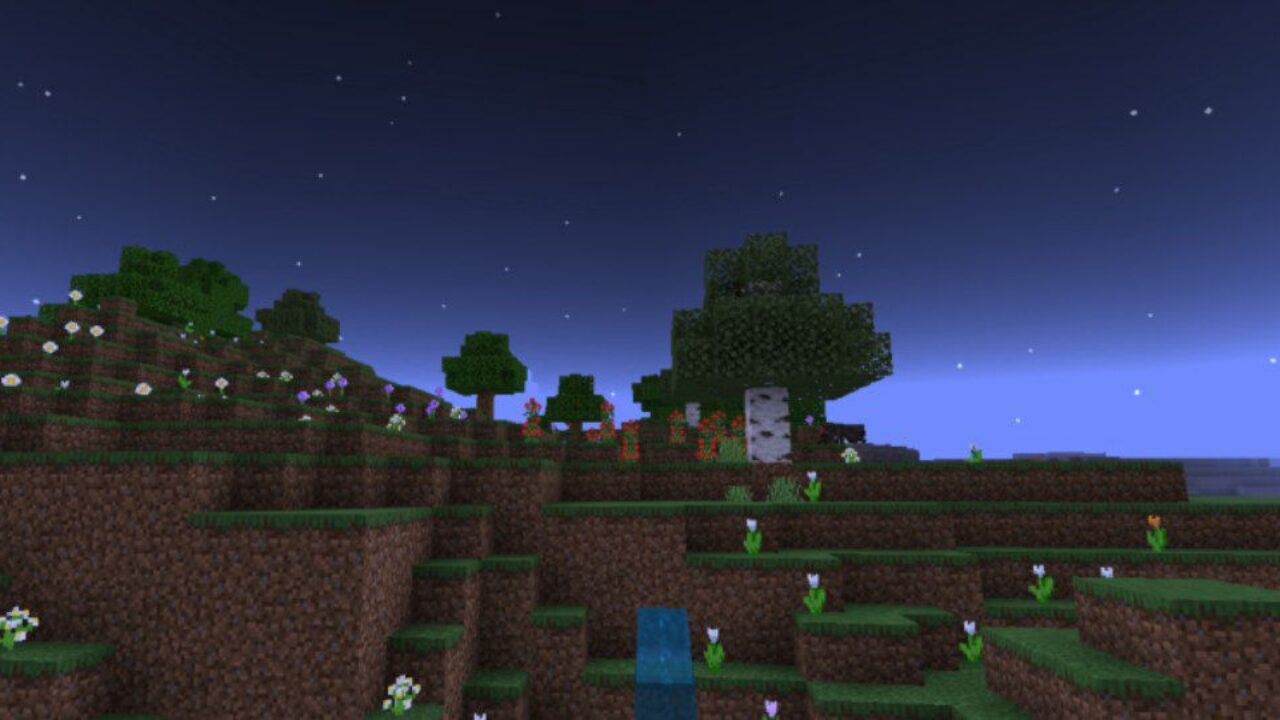 Nature from Night Vision Mod for Minecraft PE