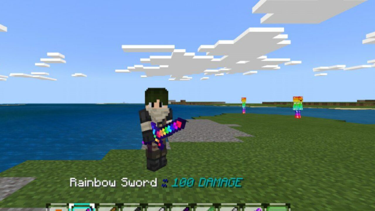 Rainbow Sword from 3D Swords Mod for Minecraft PE