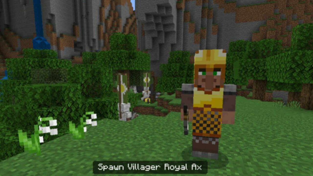 Royal Ax from Villager Soldier Mod for Minecraft PE