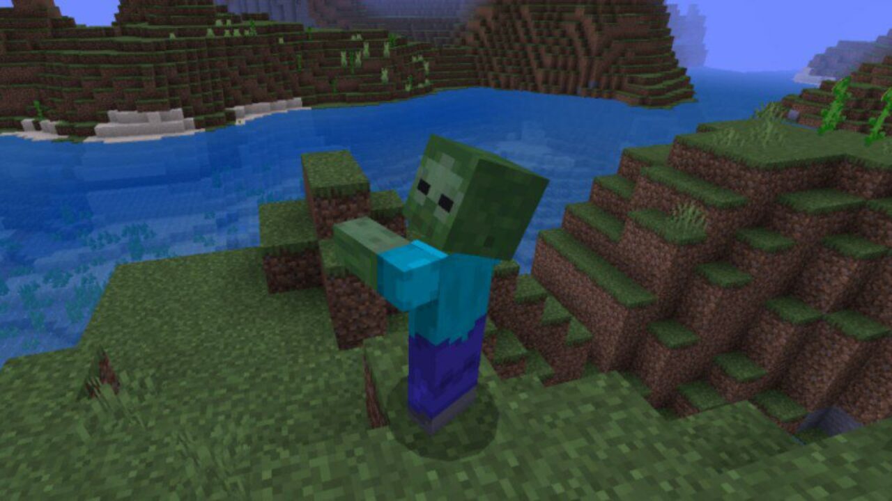 Zombie from Night Vision Mod for Minecraft PE