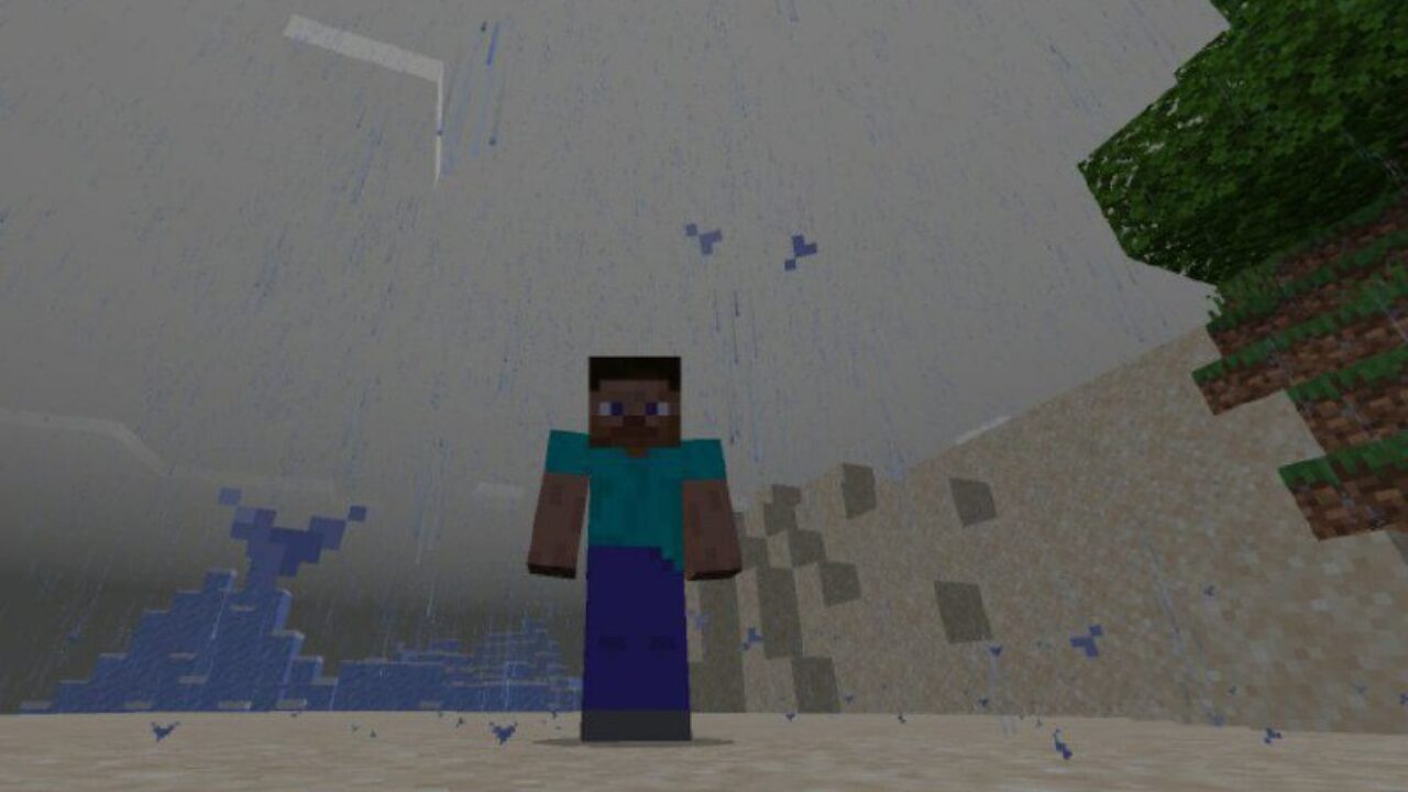 Bad Weather from Realistic Rain Texture Pack for Minecraft PE