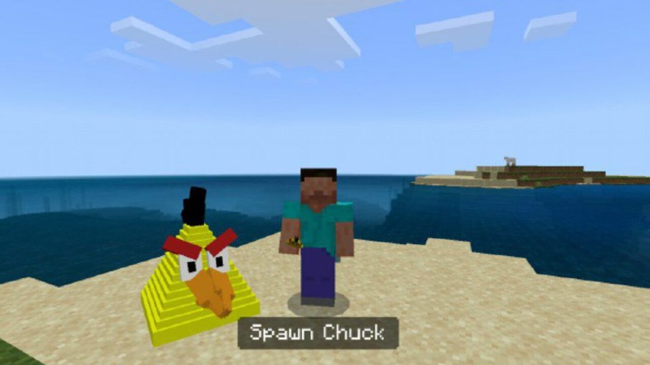 Chuck from Angry Birds Mod for Minecraft PE