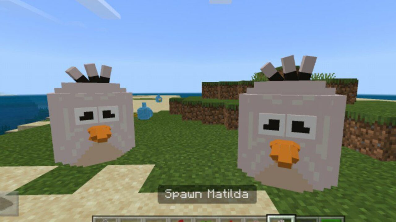 Matilda from Angry Birds Mod for Minecraft PE