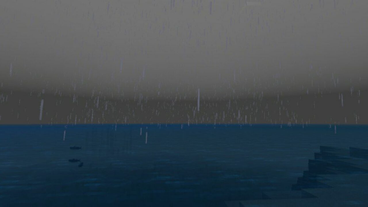 Sea from Realistic Rain Texture Pack for Minecraft PE