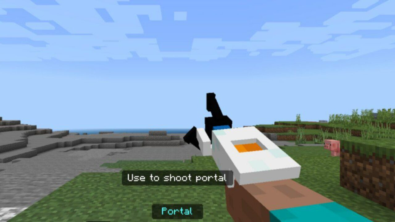 Shoot from Portal Mod for Minecraft PE