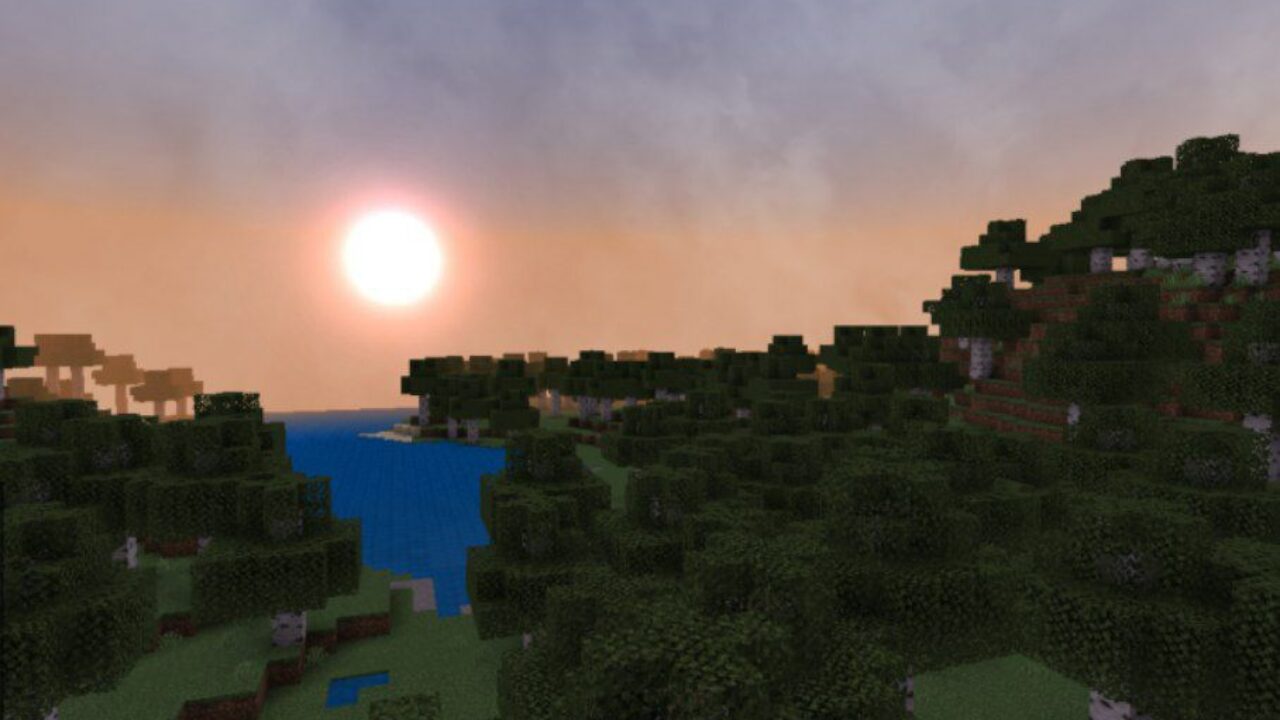 Sunset from Fake Shader for Minecraft PE