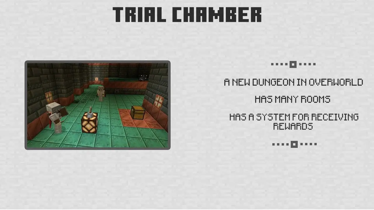 Trial Chamber for Minecraft PE 1.20-1.21