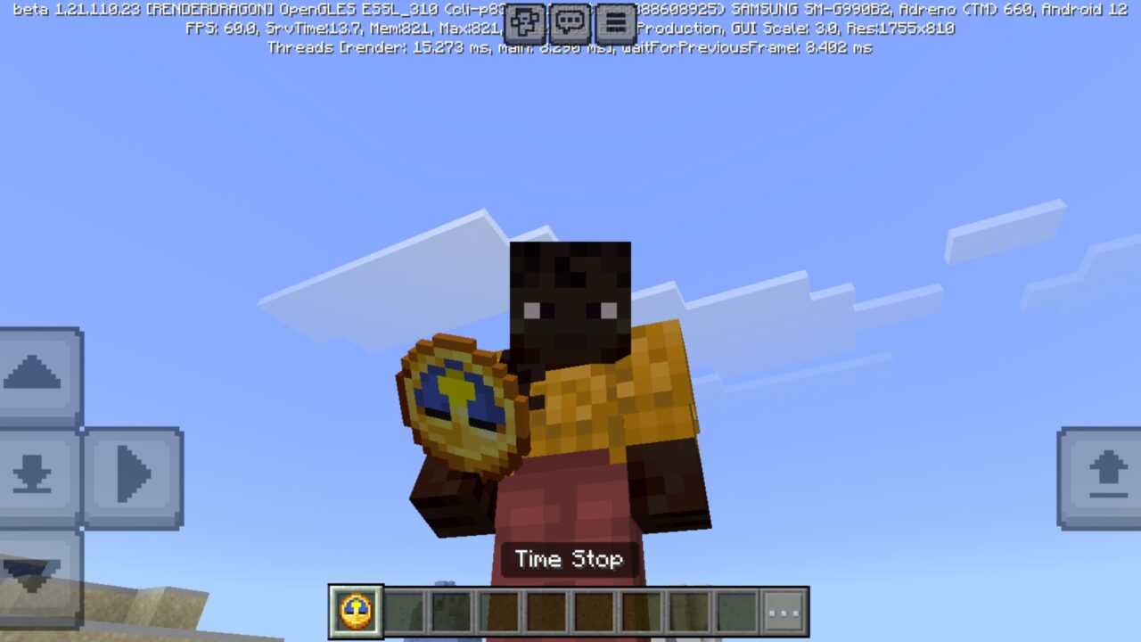 Updated from Time Stop Mod for Minecraft PE