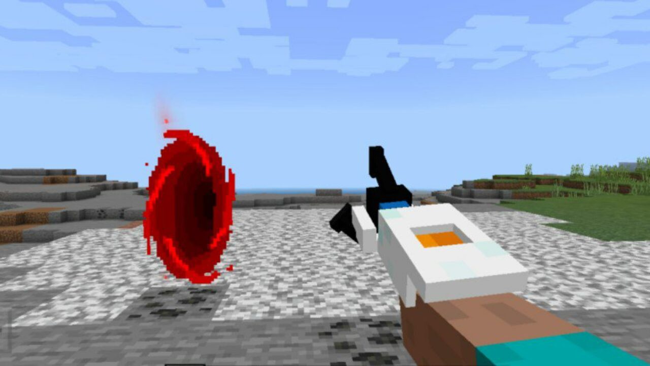 Use Gun from Portal Mod for Minecraft PE