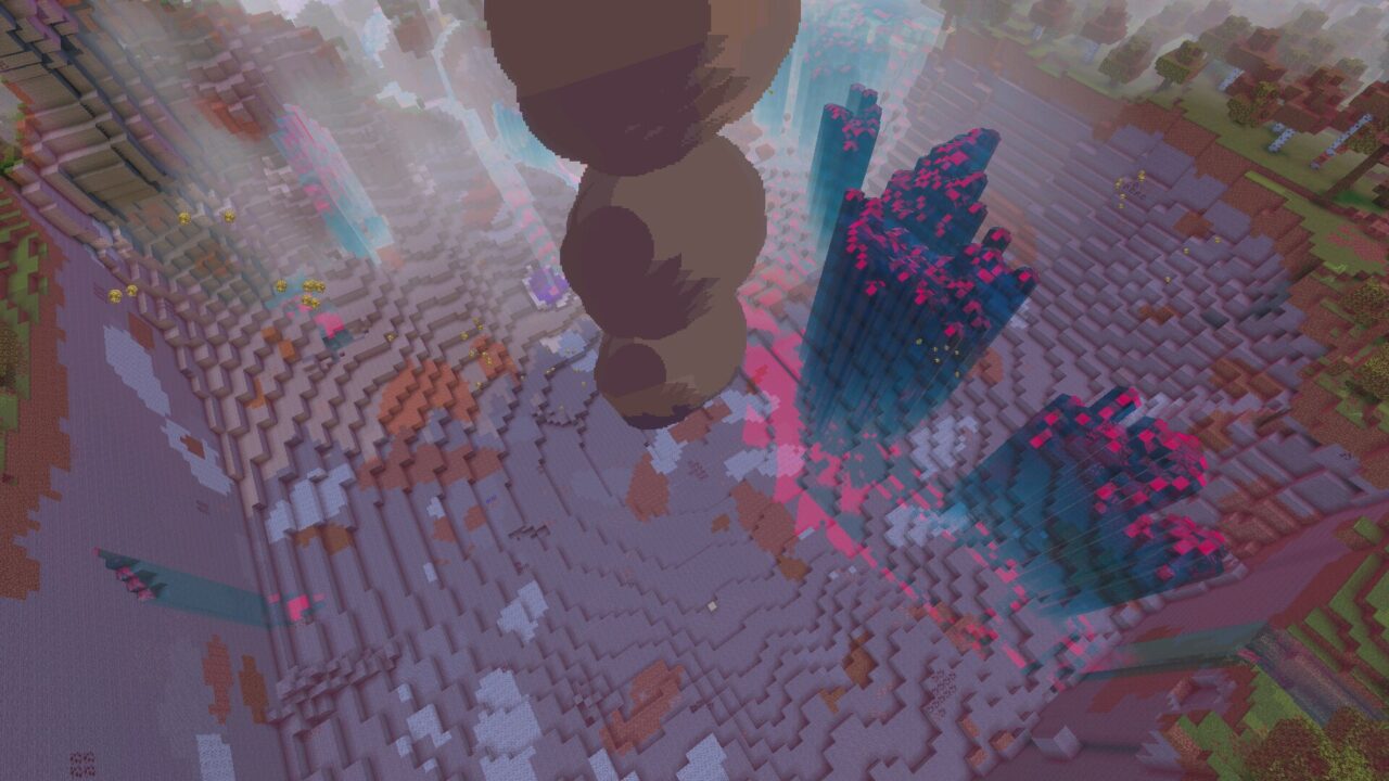Crater from Nuclear Mod for Minecraft Bedrock