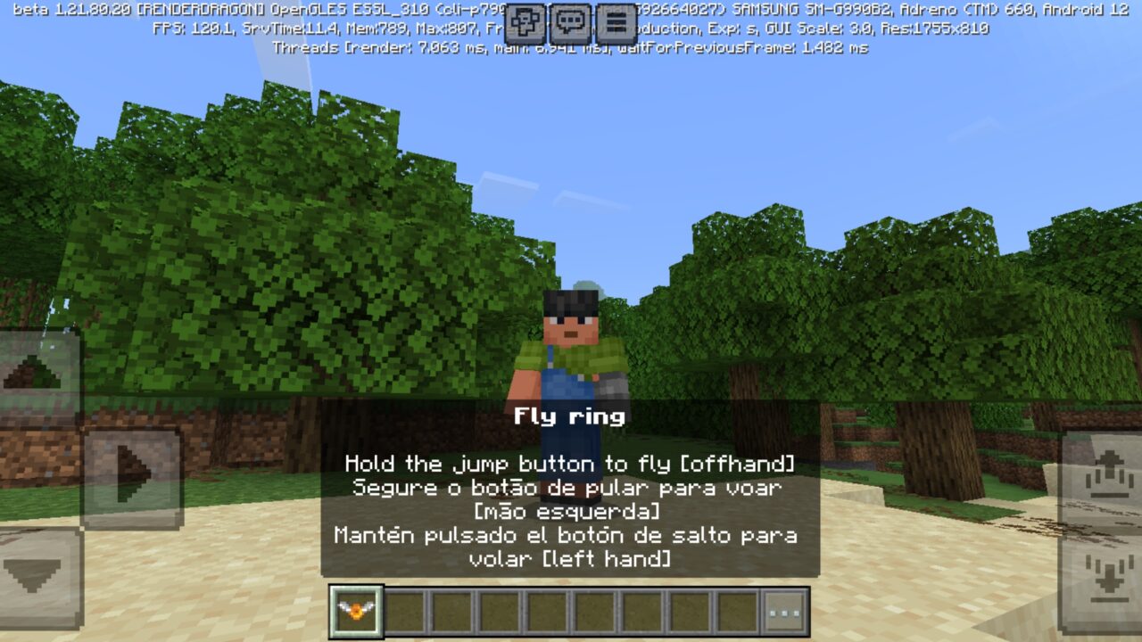 Ring from Fly Mod for Minecraft PE