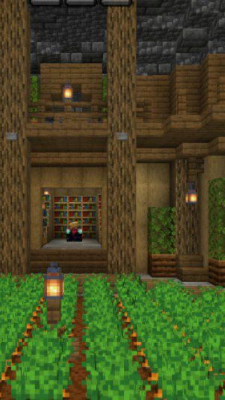 Hall from Underground Base Map for Minecraft PE