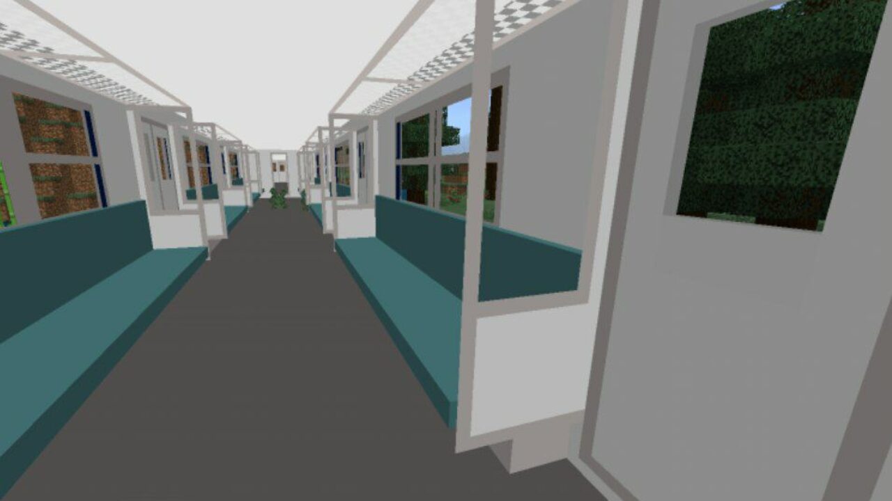 Inside the Train from Philippine Transport Mod for Minecraft PE