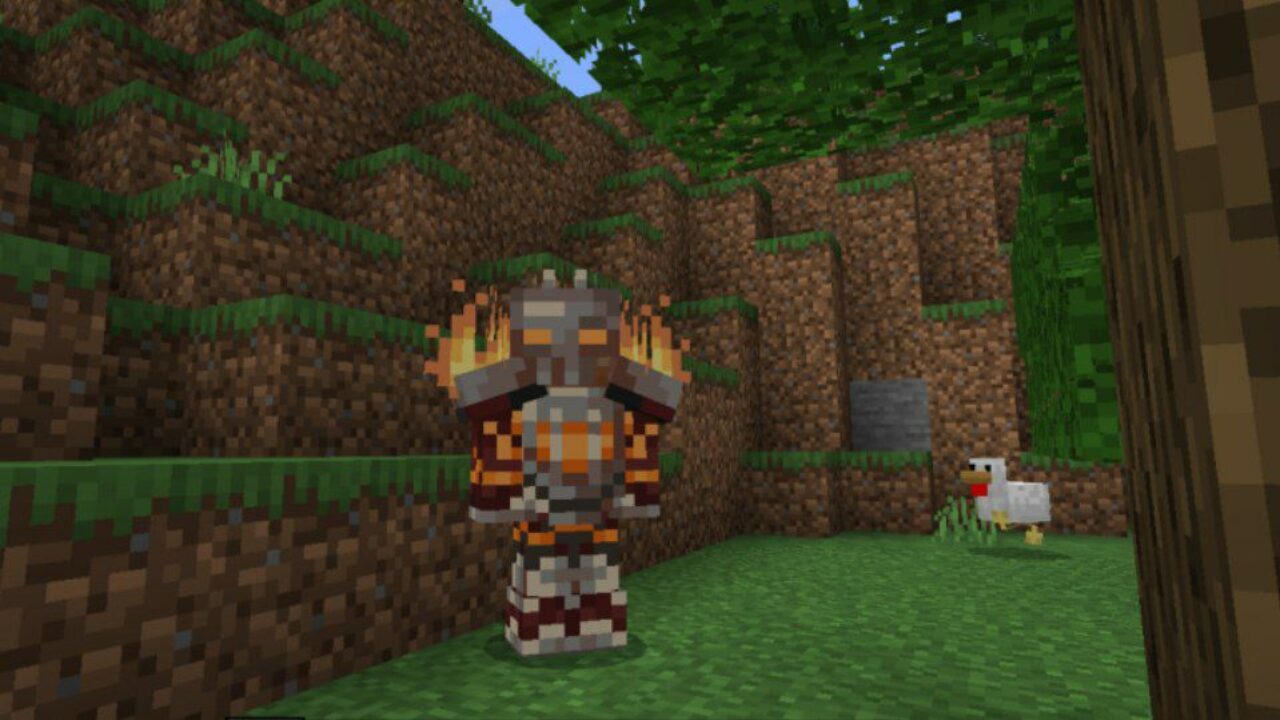 Magma Equipment from Magma Armor and Sword Mod for Minecraft PE