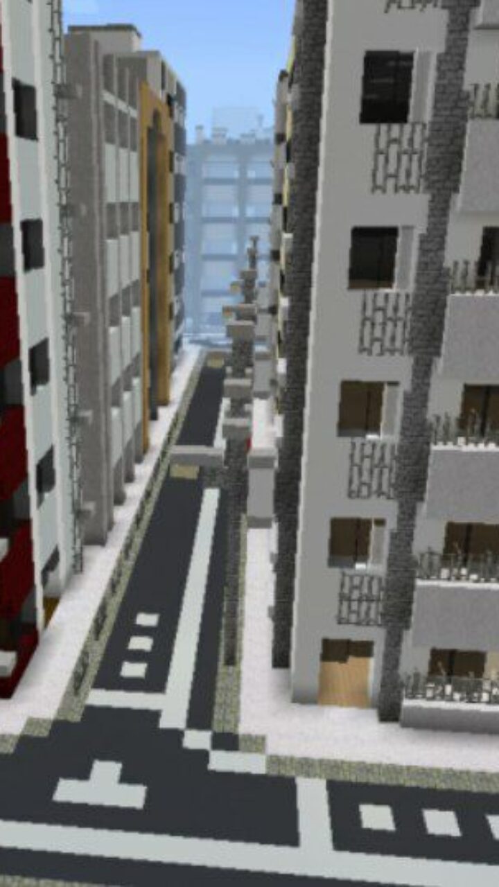 Street from Takeshita City Map for Minecraft PE