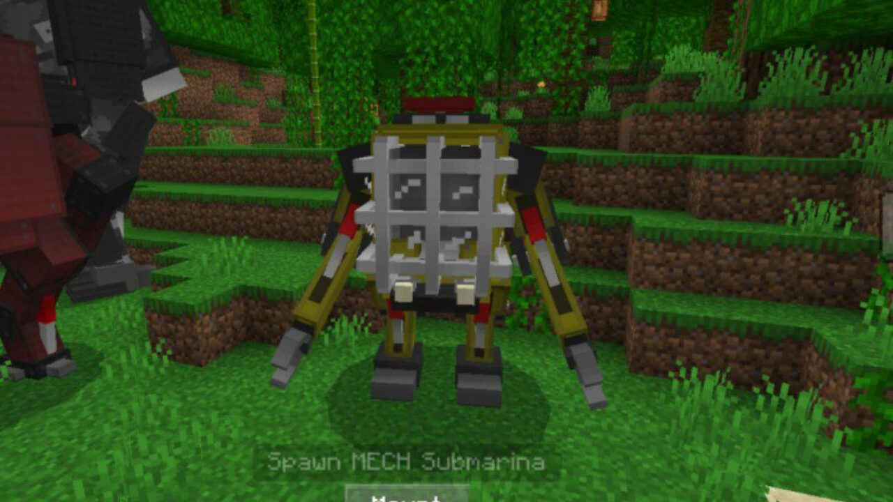 Submarine from Craftable Mechs Mod for Minecraft PE