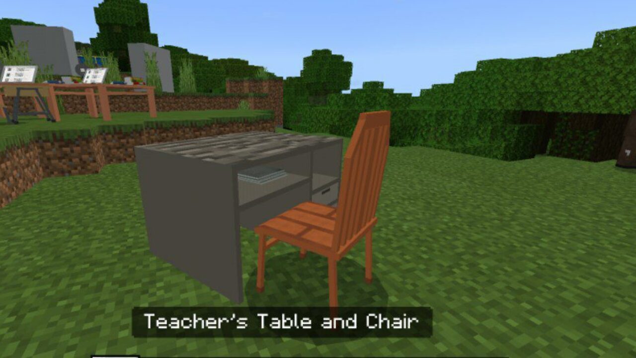 Teachers Table from School Furniture Mod for Minecraft PE