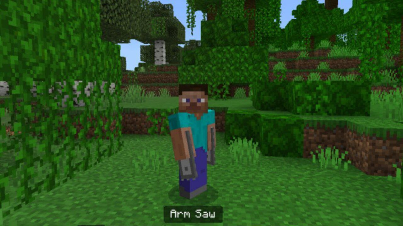 Arm Saw from Chainsaw Man Mod for Minecraft PE