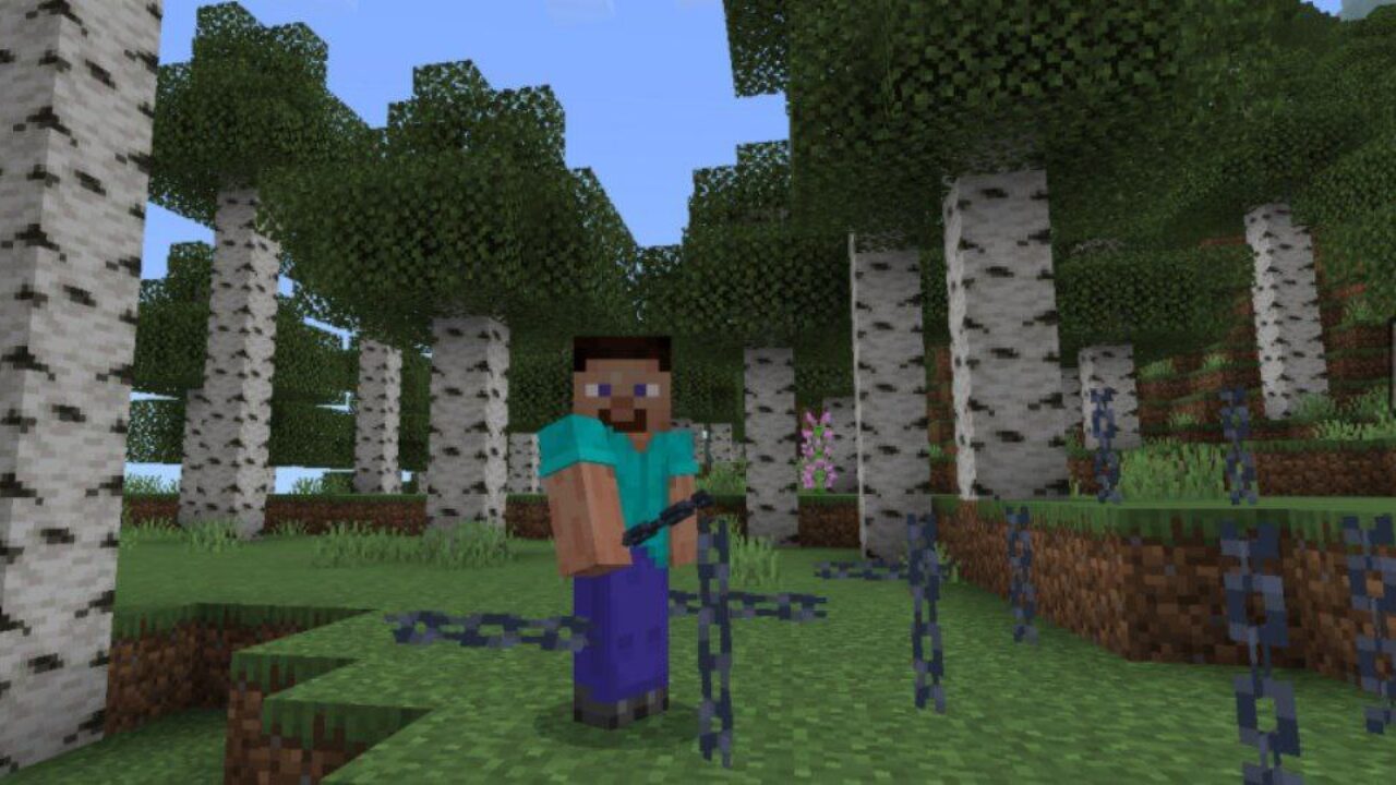 Chains from Ladder Mod for Minecraft PE