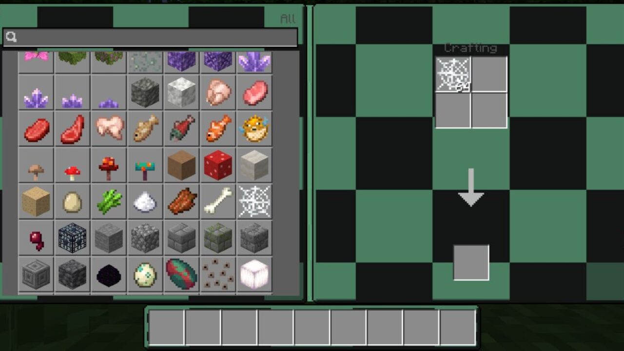 Crafting Menu from Demon Slayer Texture Pack for Minecraft PE