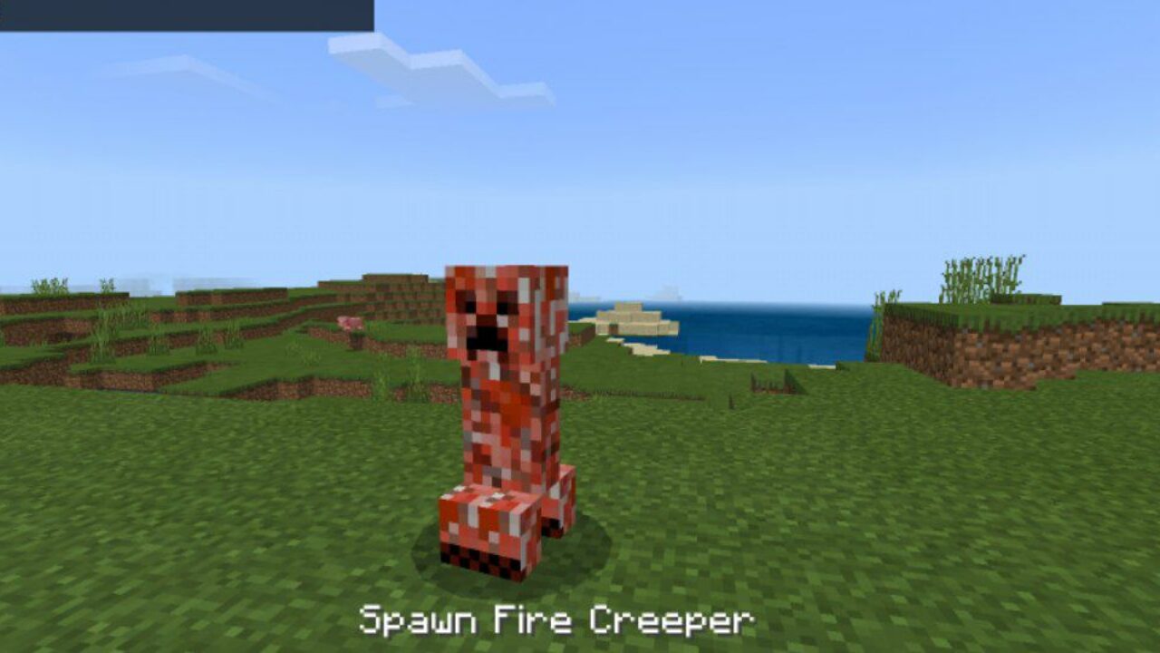 Fire from Creeper Mod for Minecraft PE