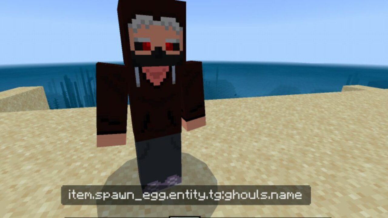 Ghoul from Tokyo Ghoul Mod for Minecraft PE