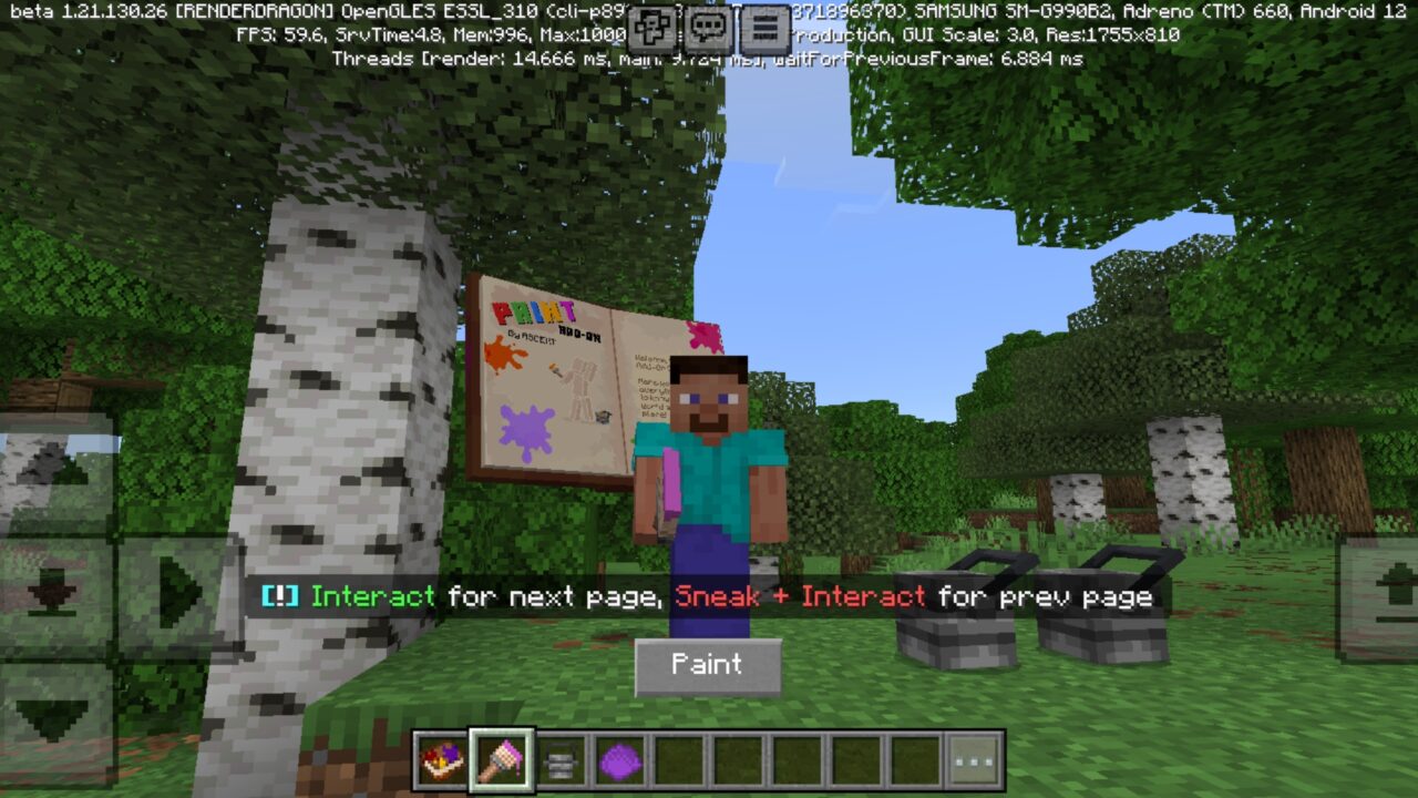 Paint from Paintings Mod for Minecraft PE