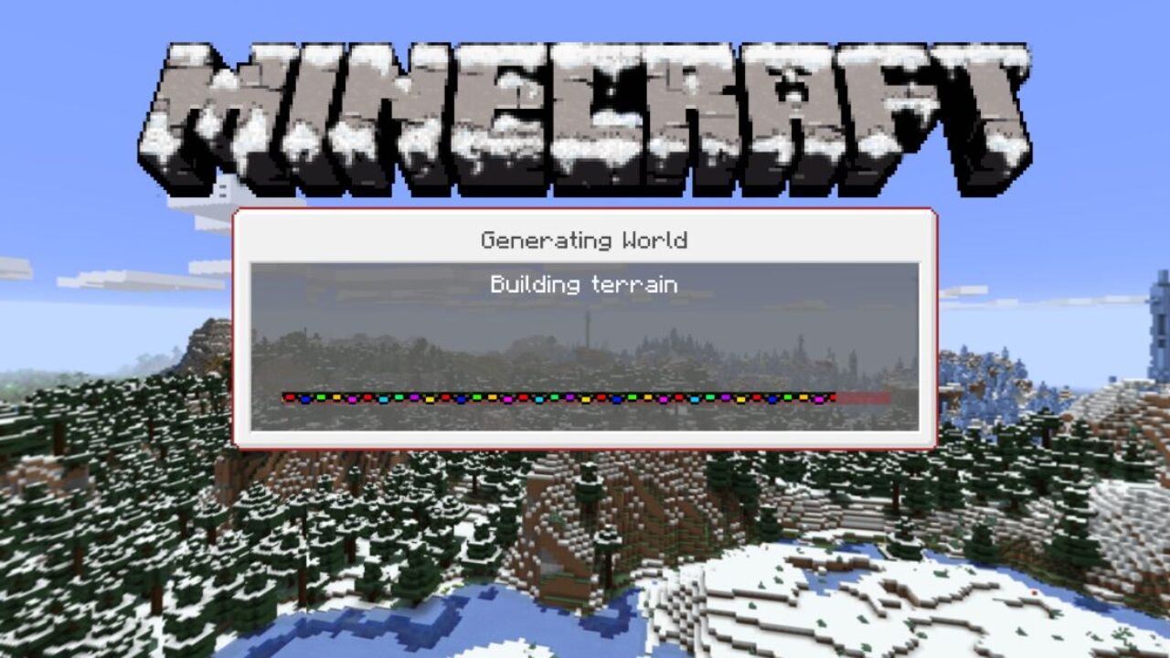 Screensaver from Winter Texture Pack for Minecraft PE