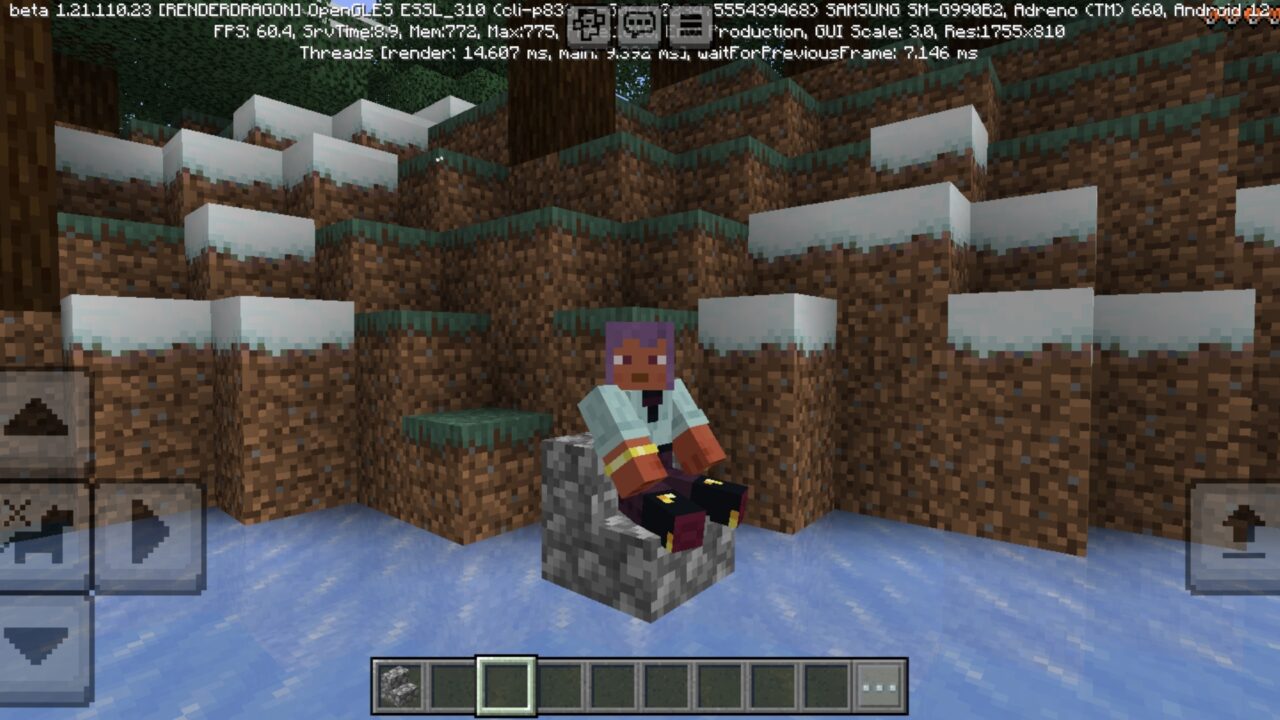Sit on Stairs from Sit Mod for Minecraft PE