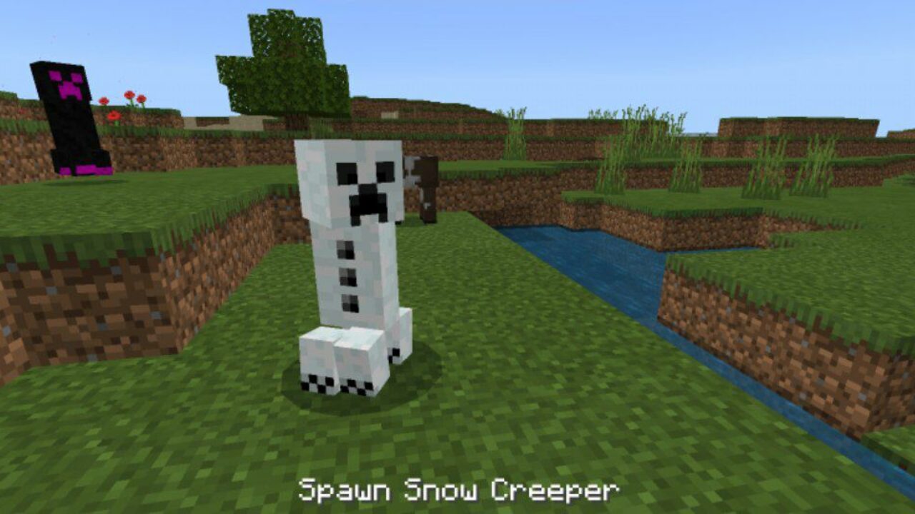 Snow from Creeper Mod for Minecraft PE