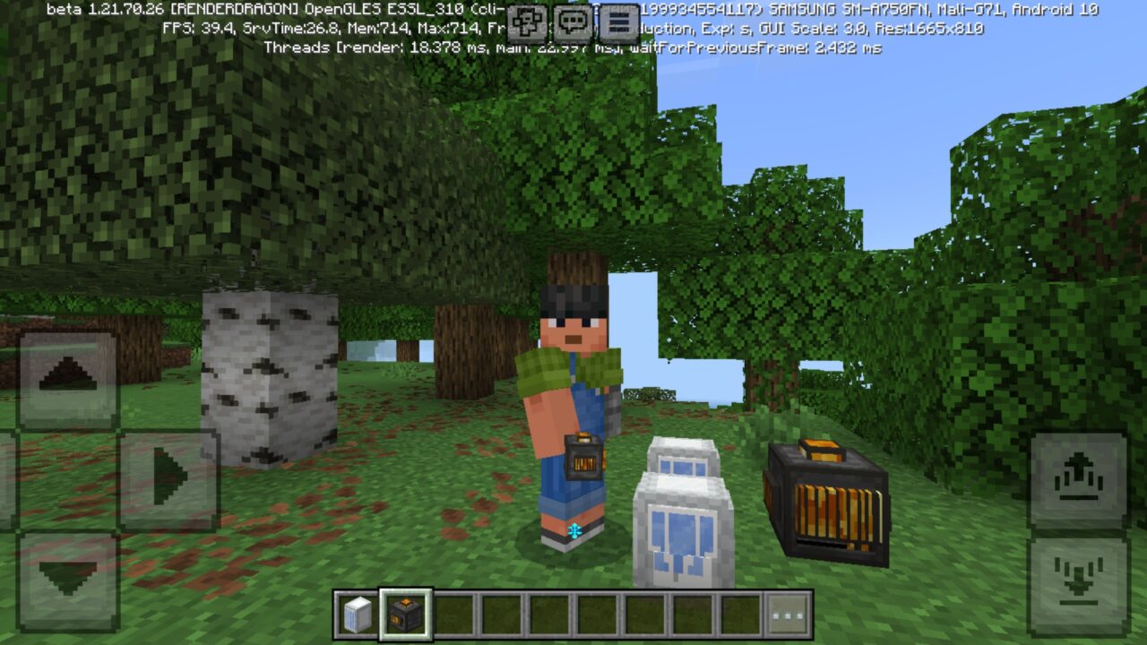 Temperatures from from Temperature Mod for Minecraft PE
