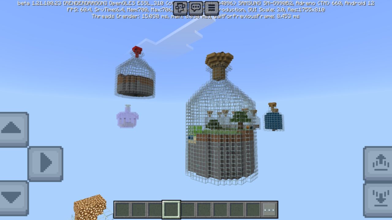 Worlds from Bottle Survival Map for Minecraft PE