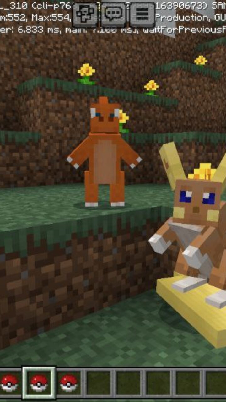 Animals from Pokemon Mod for Minecraft PE