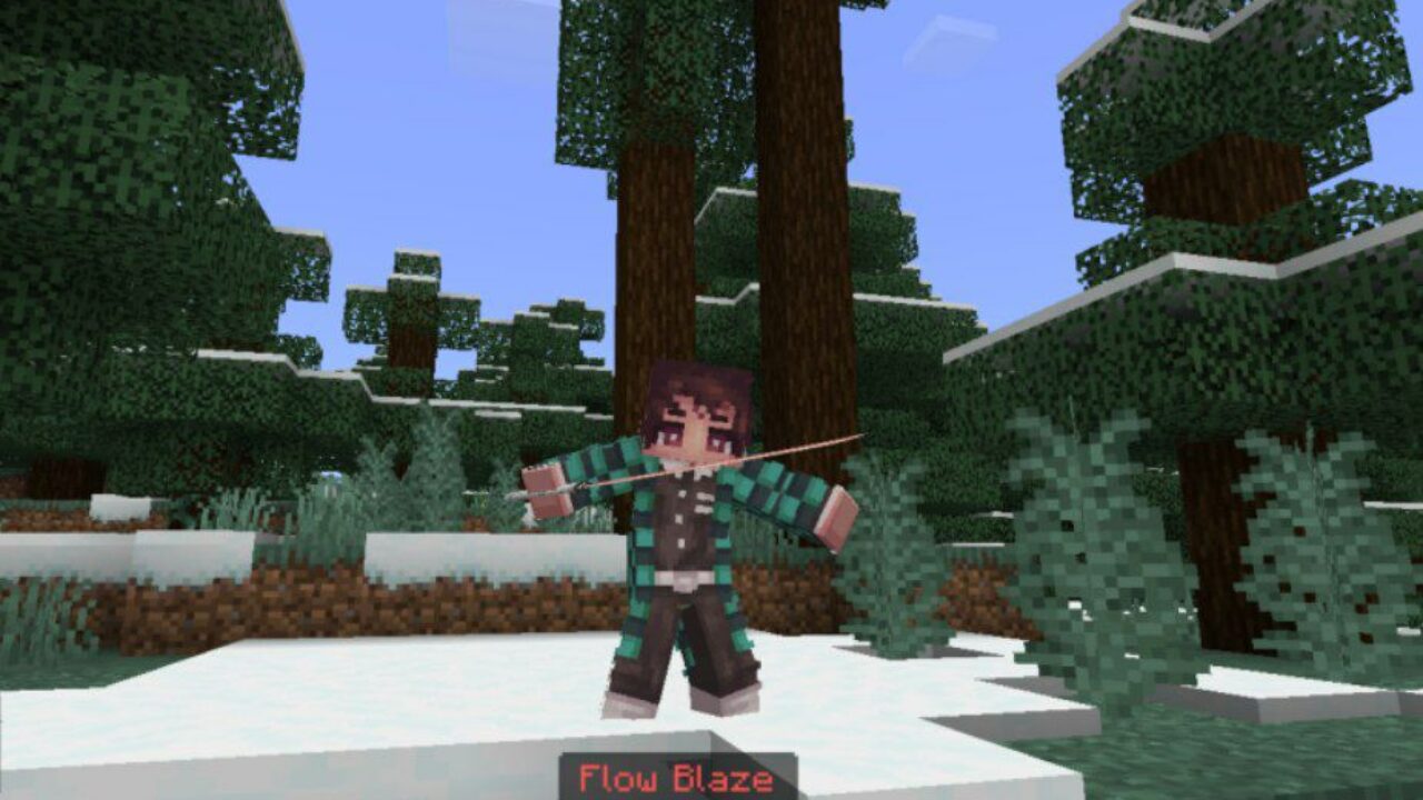 FLow Blaze from Anime Blades Mod for Minecraft PE