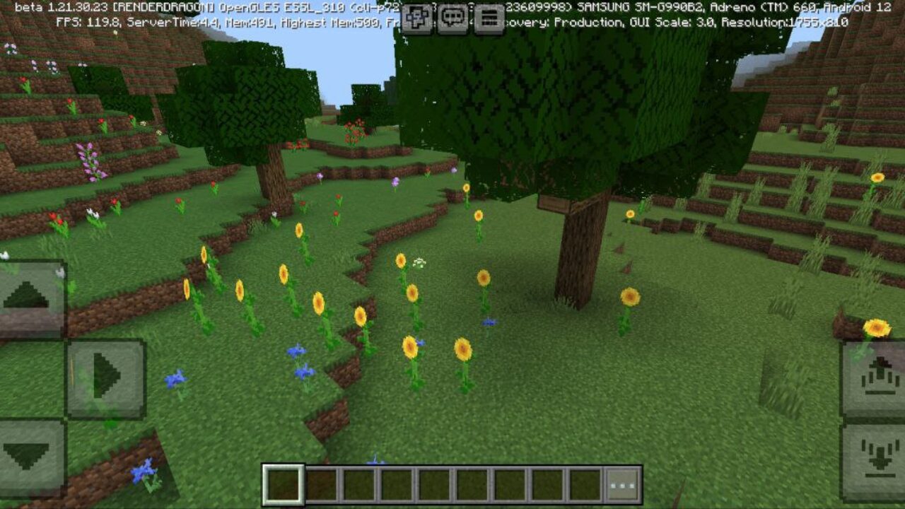 Flowers from Bare Bones Texture Pack for Minecraft PE