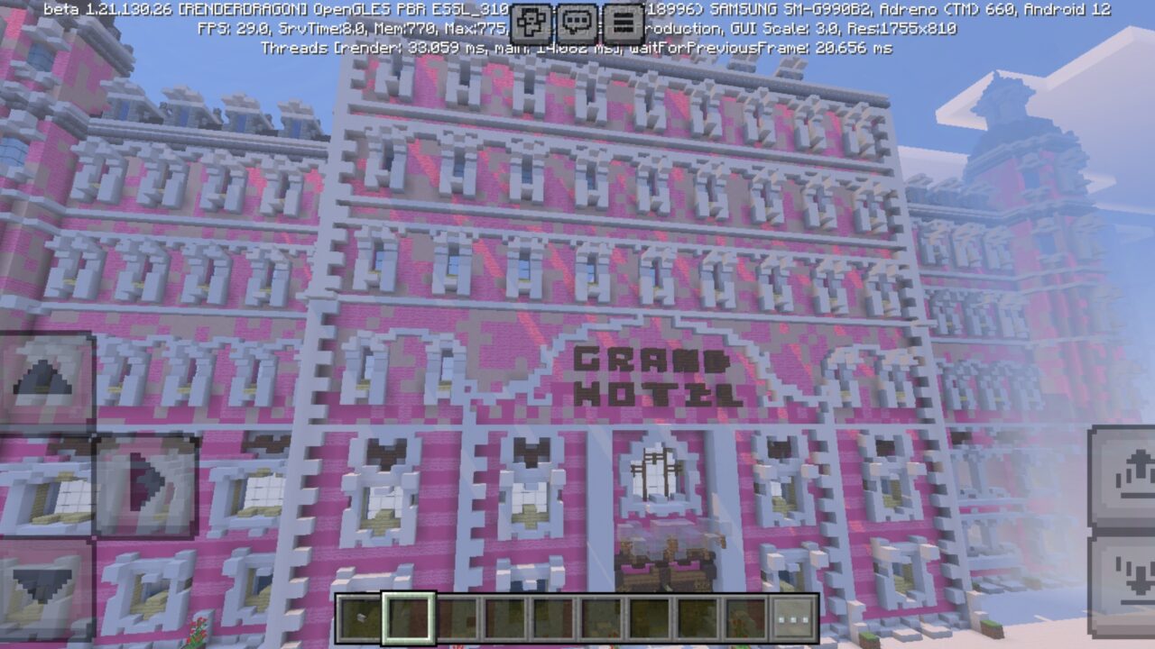 Outside from Hotel Map for Minecraft PE