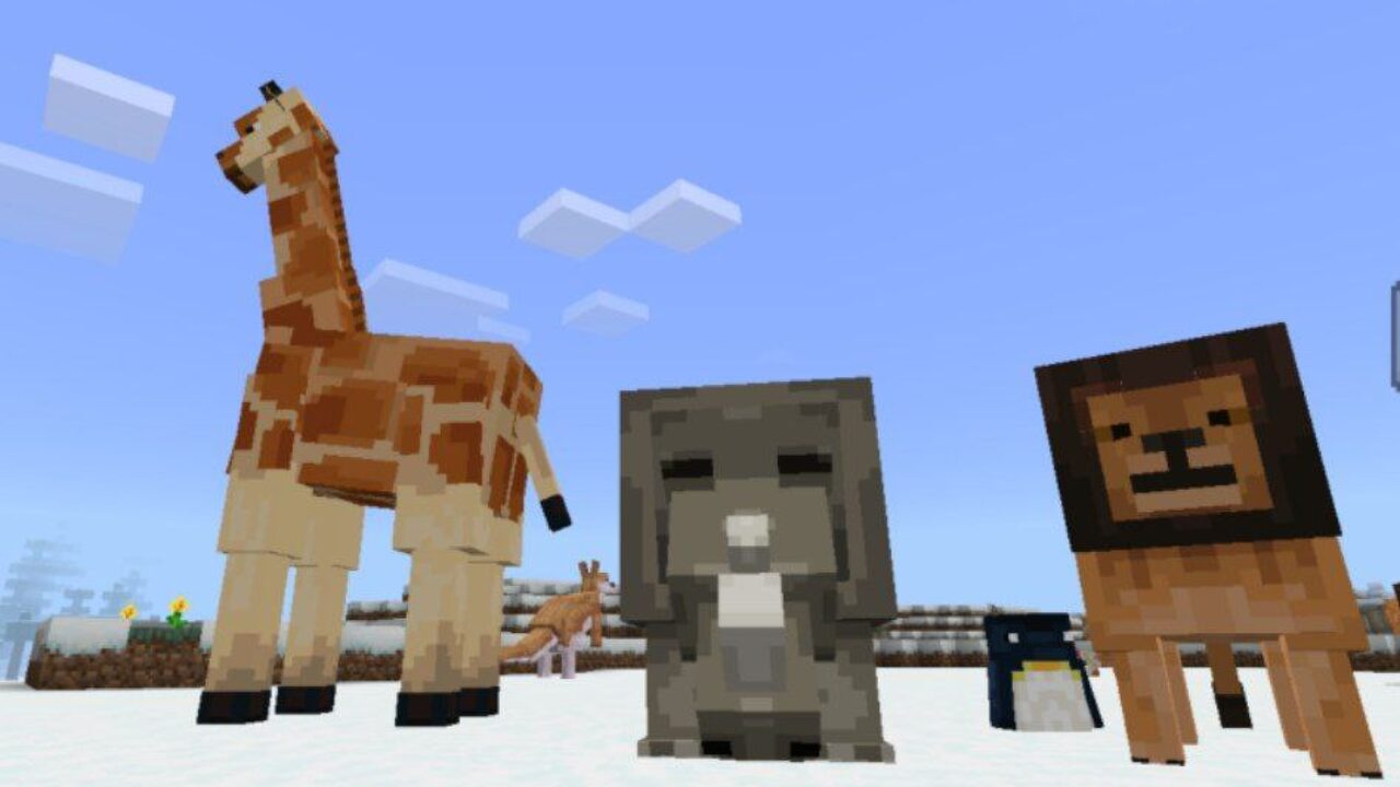 Safari Animals Mod for Minecraft PE