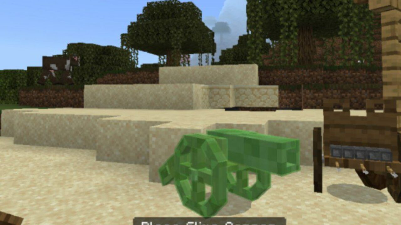 Slime Cannon from Armory Offence Mod for Minecraft PE