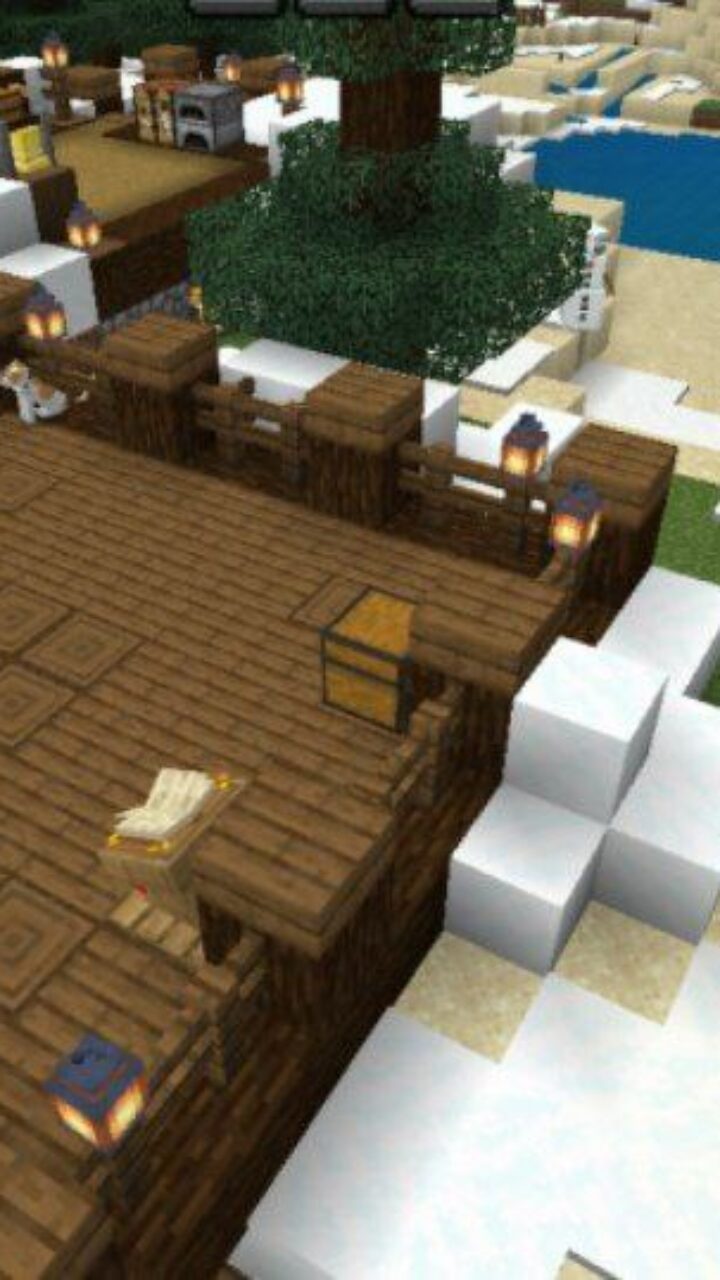 Start from Snowy Village Map for Minecraft PE