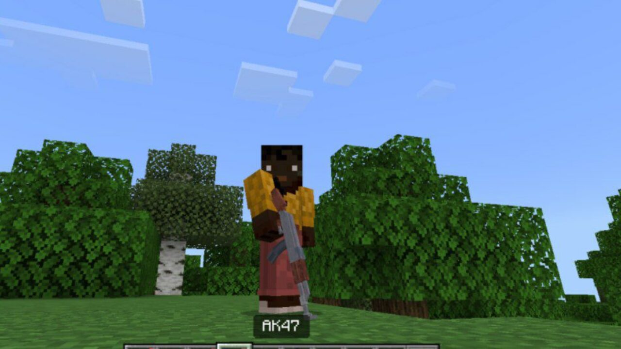 AK 47 from Ratio Guns Mod for Minecraft PE